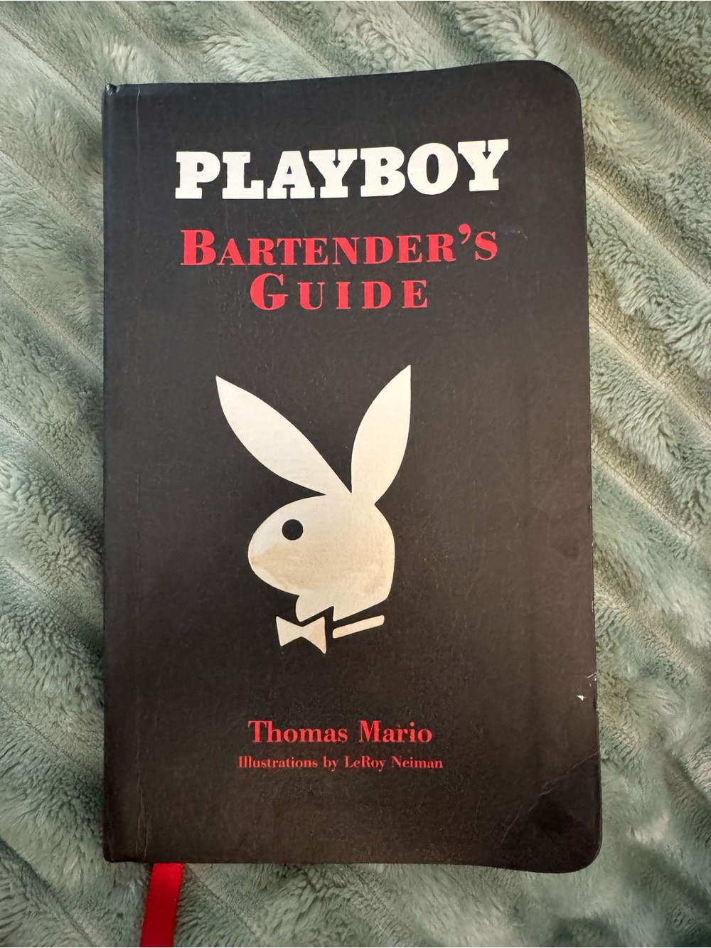 PLAYBOY Black Cover Bartender Guide with Red Accents and Silver Logo